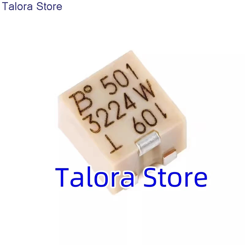 

5PCS-100PCS/LOT 3224W-1-501E 500R ±10%±100ppm/℃3224 Potentiometer precision adjustable resistor Talora Store