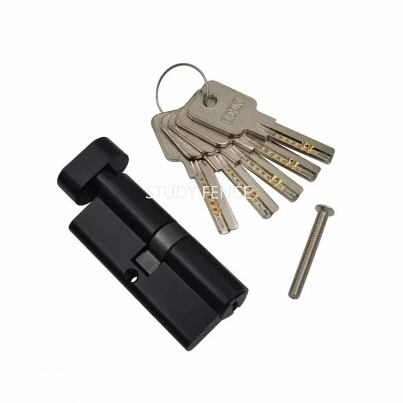 Room Copper Lock Core Indoor Door Black Lock Core Anti Theft Door Lock Core Single Open Household Hardware Accessories with Key