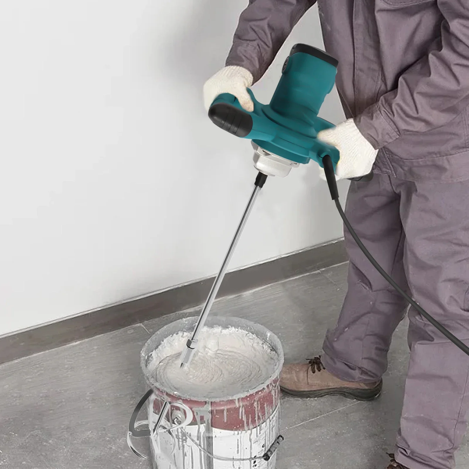 

Concrete Mixer 2100W Portable Electric Mud Mixer S-shape Mixing Head For Various Medium-Viscosity Materials