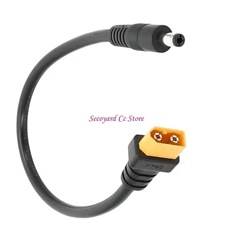 N3UC XT60/T Plug Connector to DC5525 Power Cable for Fly FPV Multirotor Field Repair