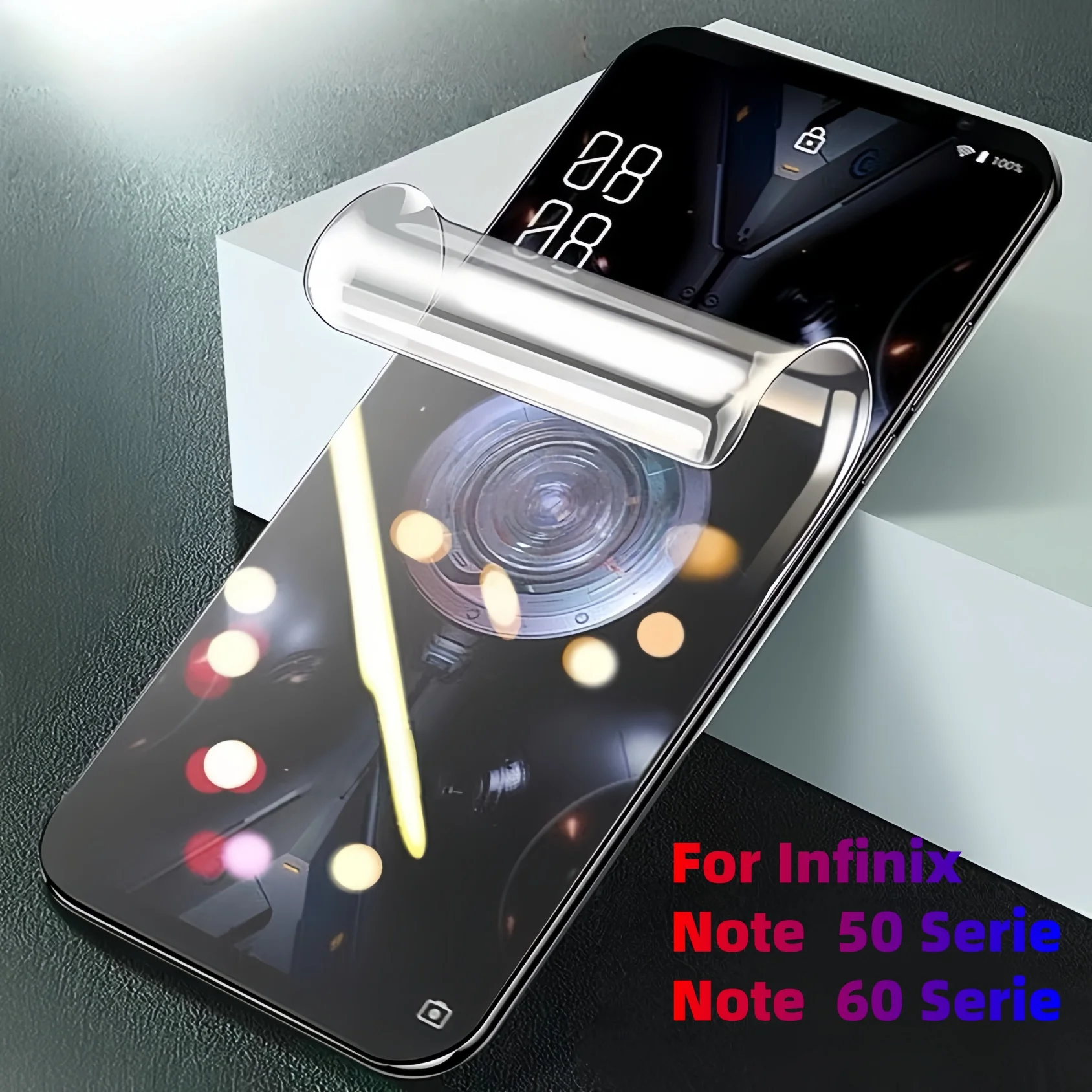 

2 Pack Flexible Hydrogel Film for Infinix Note 60 50 Pro Plus Ultra 50S 50X Screen Protector[NOT GLASS], Non-breakable Soft TPU