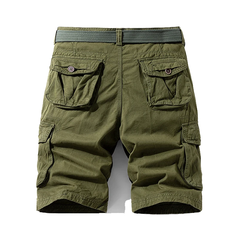 Summer Men Cotton Cargo Shorts Man Multi Pockets Jogger Beach Bermuda Short Pants Male Outdoor Streetwear Classic Shorts Trouser