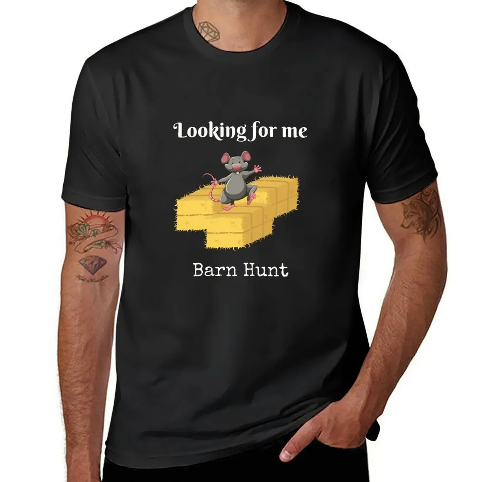 

Funny Barn Hunt - Looking for me with a cute Rat with attitude T-Shirt blanks anime plain t shirts men