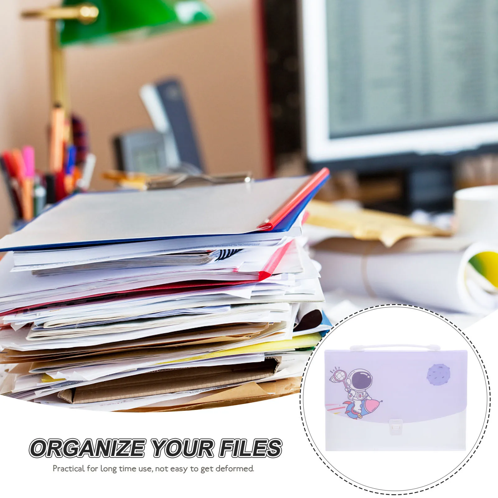 

Sturdy Large Capacity Accordion File Organizer With Handle Portable Document Storage For Work Study Life Plastic Paper Folder