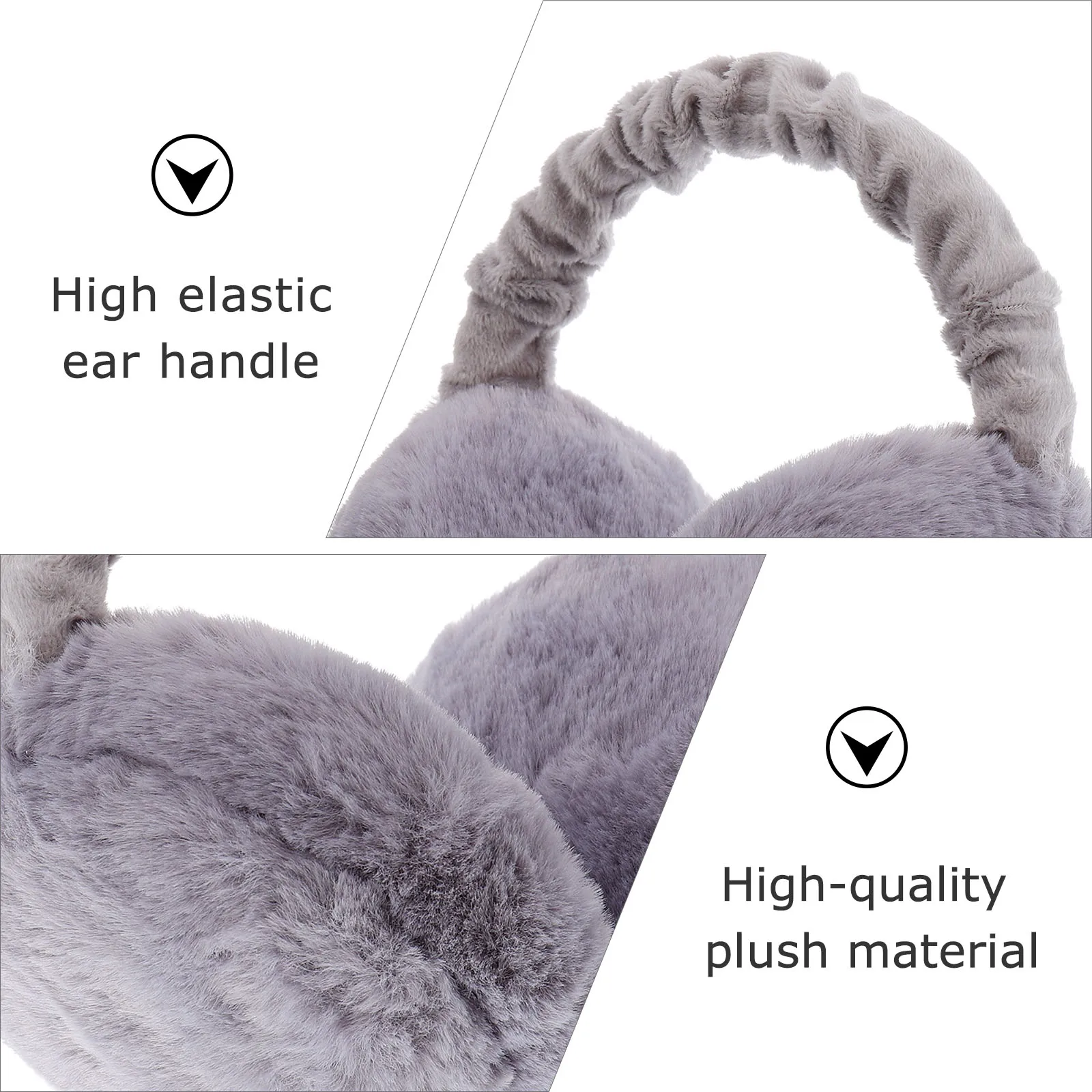 

Foldable Earmuffs Winter Ear Warmers Cover Dark Grey Kids Headphones Long Use Durable Craftsmanship Chic Design Sweater