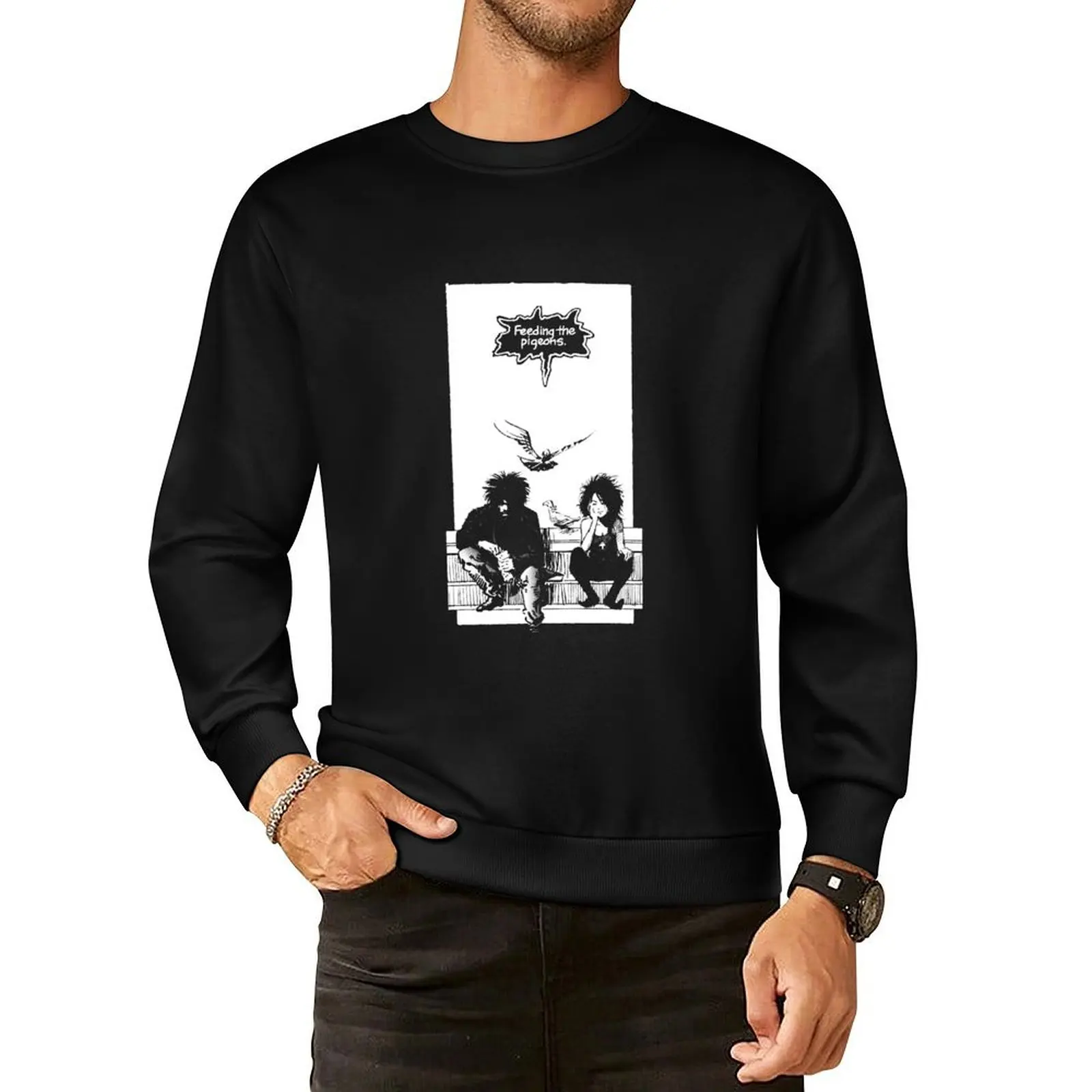 Feeding the Pigeons (white) Pullover Hoodie men's coat tracksuits new in hoodies & sweatshirts