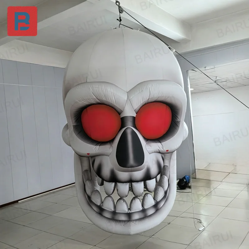 Inflatable skull, Halloween inflatable skull, inflatable zombie head, festive decoration