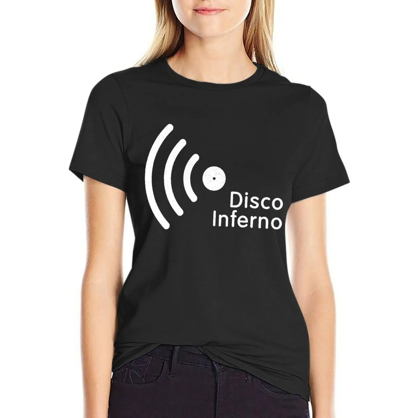 

Disco Inferno T-Shirt Female clothing plus size tops anime clothes blanks new edition t shirts for Women