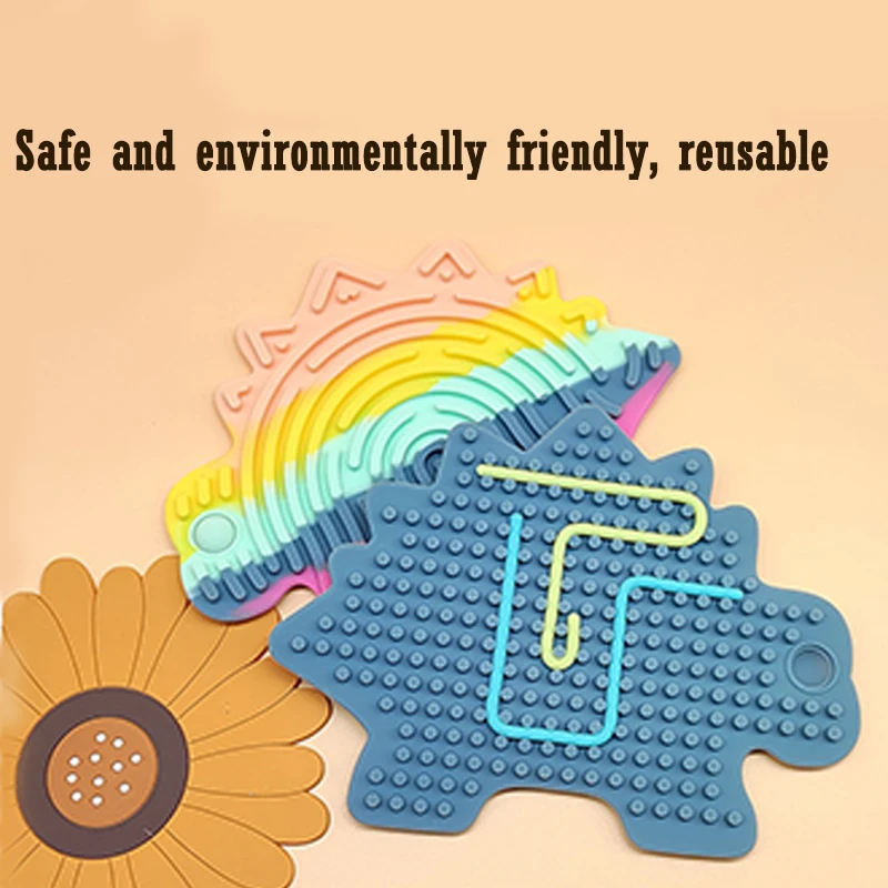 1 pçs placa de atividade sensorial relaxante ansiedade tdah autismo alívio do estresse haste de silicone colorido dedo descompressão crianças brinquedos presentes