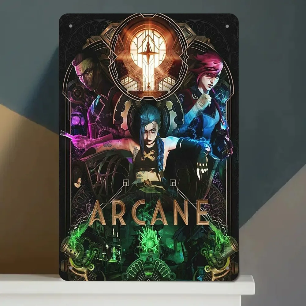 Arcane-Themed Vintage Metal Tin Sign for Home, Office, Man Cave, Street, Restaurant, Cafe Decor, 12x8in 20x30cm 16x12in 40x30cm