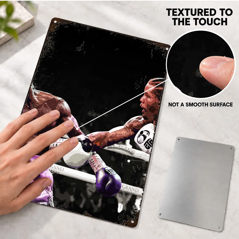 Gervonta Davis Textured Metal Poster Customized Aluminum Sign Sports Photography Wall Art For Home Office Boxing Enthusiast Gift