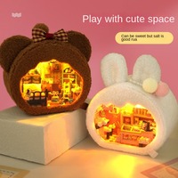 DIY Miniature Dollhouse Kit Handmade Crafts Wooden Puzzle Dollhouse with Furniture 3D Scene Miniature Model Kit Valentine's Day