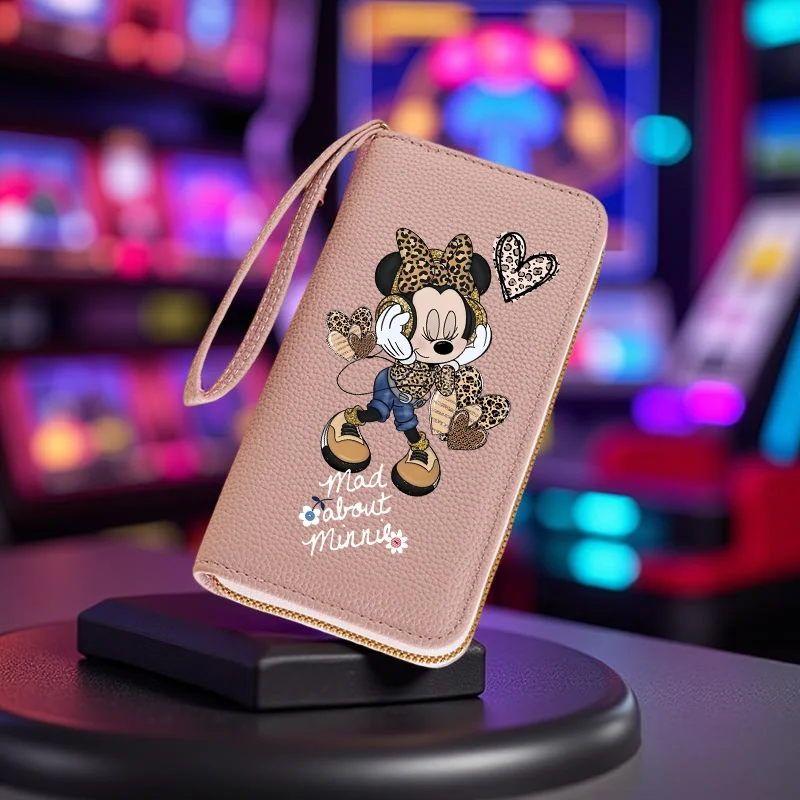 محفظة ميني طويلة مع حزام معصم، فتحات للبطاقات، سحاب للإغلاق، جيب للعملات المعدنية، هدية مثالية للمكتب والسفر والتسوق في الهواء الطلق