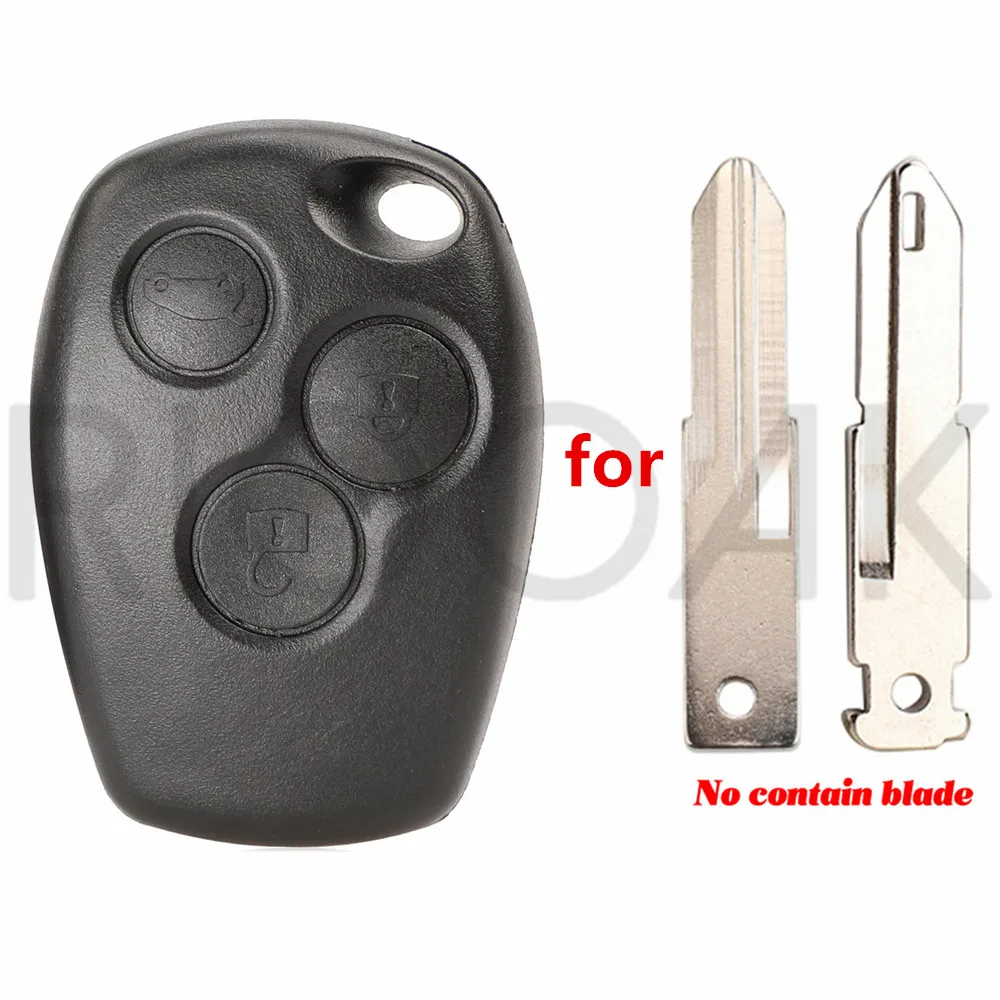 2/3 ปุ่ม Key Shell สําหรับ Renault Megane Modus Espace Laguna Duster Logan DACIA Sandero Fluence Clio Kangoo ไม่มีใบมีด