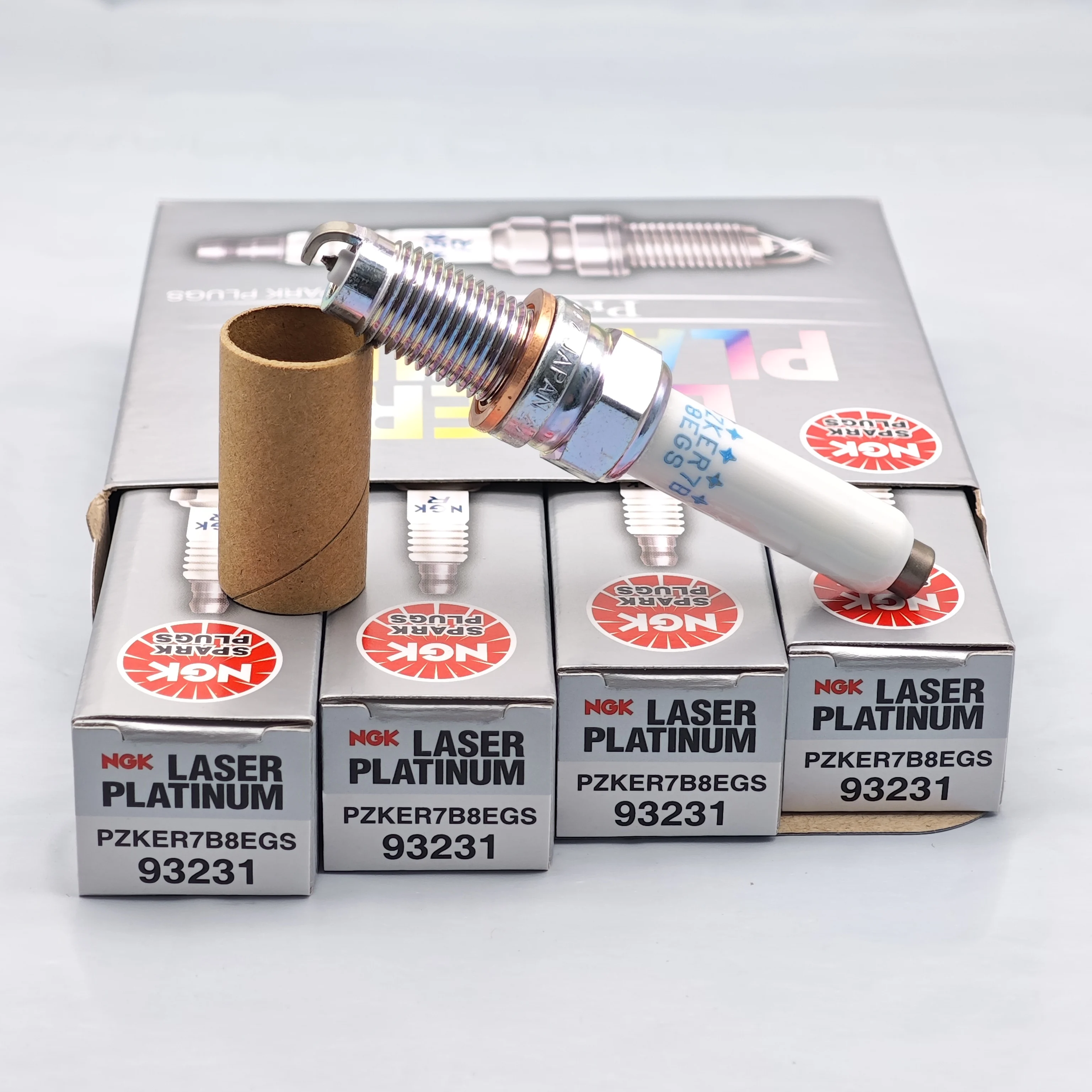 4pcs Double Platinum NGK Spark Plug PZKER7B8EGS 93231 Suitable For Yedi EA211 Lavender Jetta Golf OEM 04E905612C
