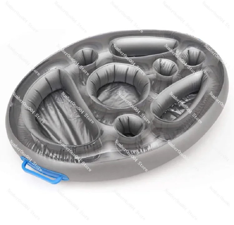 

Inflatable Floating Drink Tray for Pool/Beach - Holds 6 Cans, Cup Holder & Snack Tray