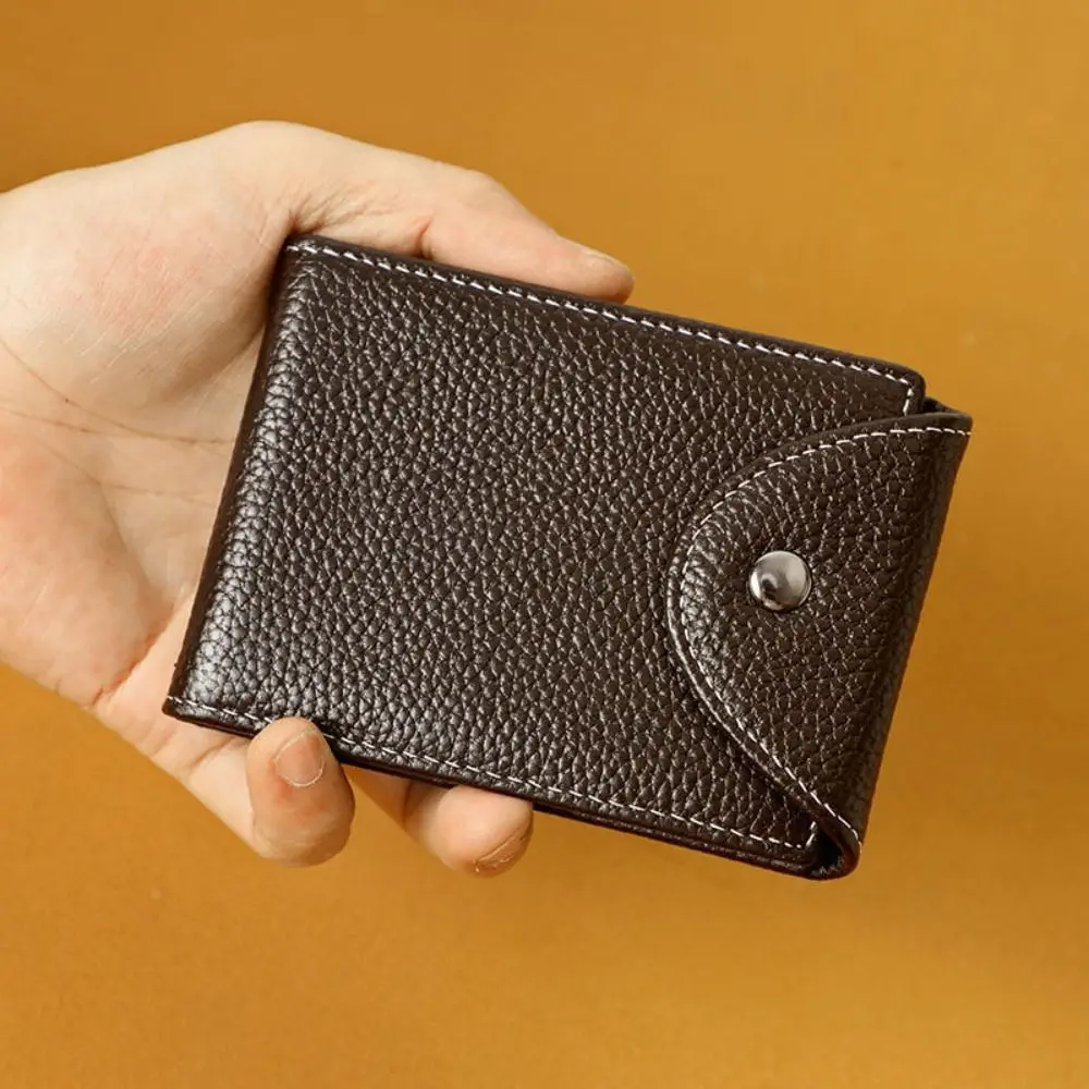 Portable Solid Color Men Purse Multi-position Foldable Male Zipper Coin Pocket Card Holder Ultrathin Men Wallet Travel
