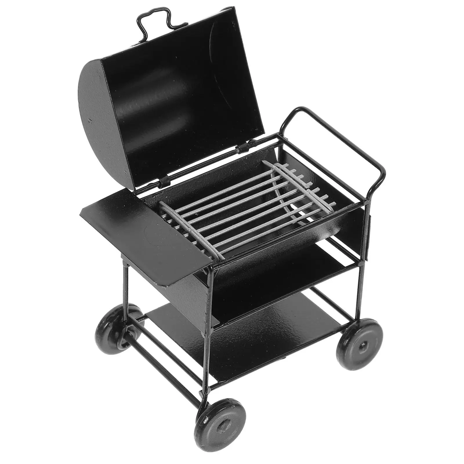 

Миниатюрная решетка для гриля/барбекю: реалистичное железное украшение для миниатюрного домика, кухонных аксессуаров, декора сцен и поделок