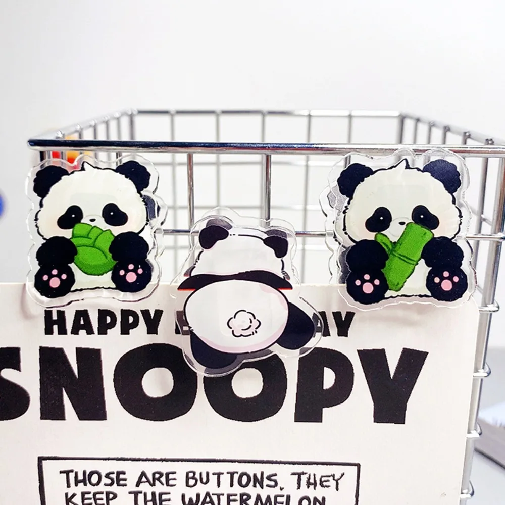 

Desk Storage Supplies Cute Acrylic PP Clip Note Clip Panda Cute Cartoon Panda Clip Cartoon Multi-purpose