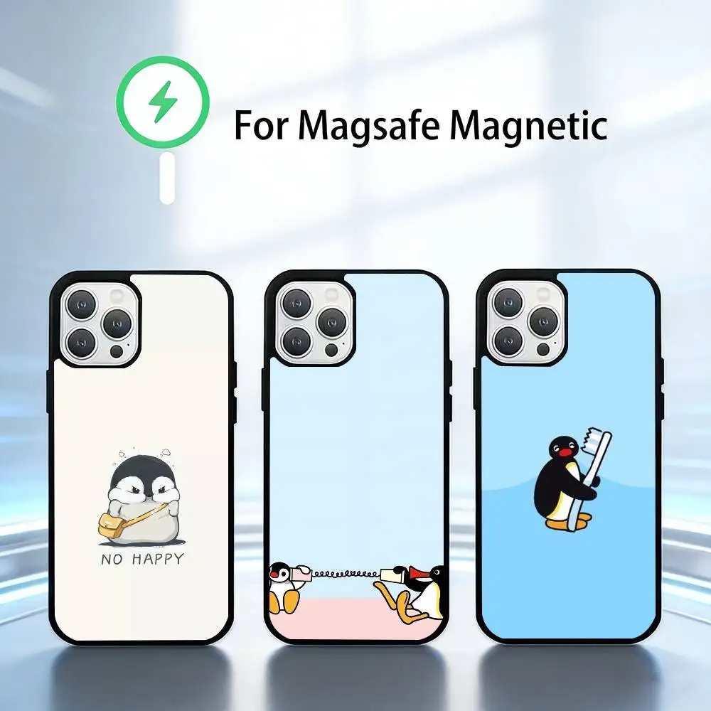 

Emoticons P-Pingu Penguin Phone Case For iPhone17,16,15,14,13 Plus,Pro Max Magnetic For Magsafe Wireless Charging