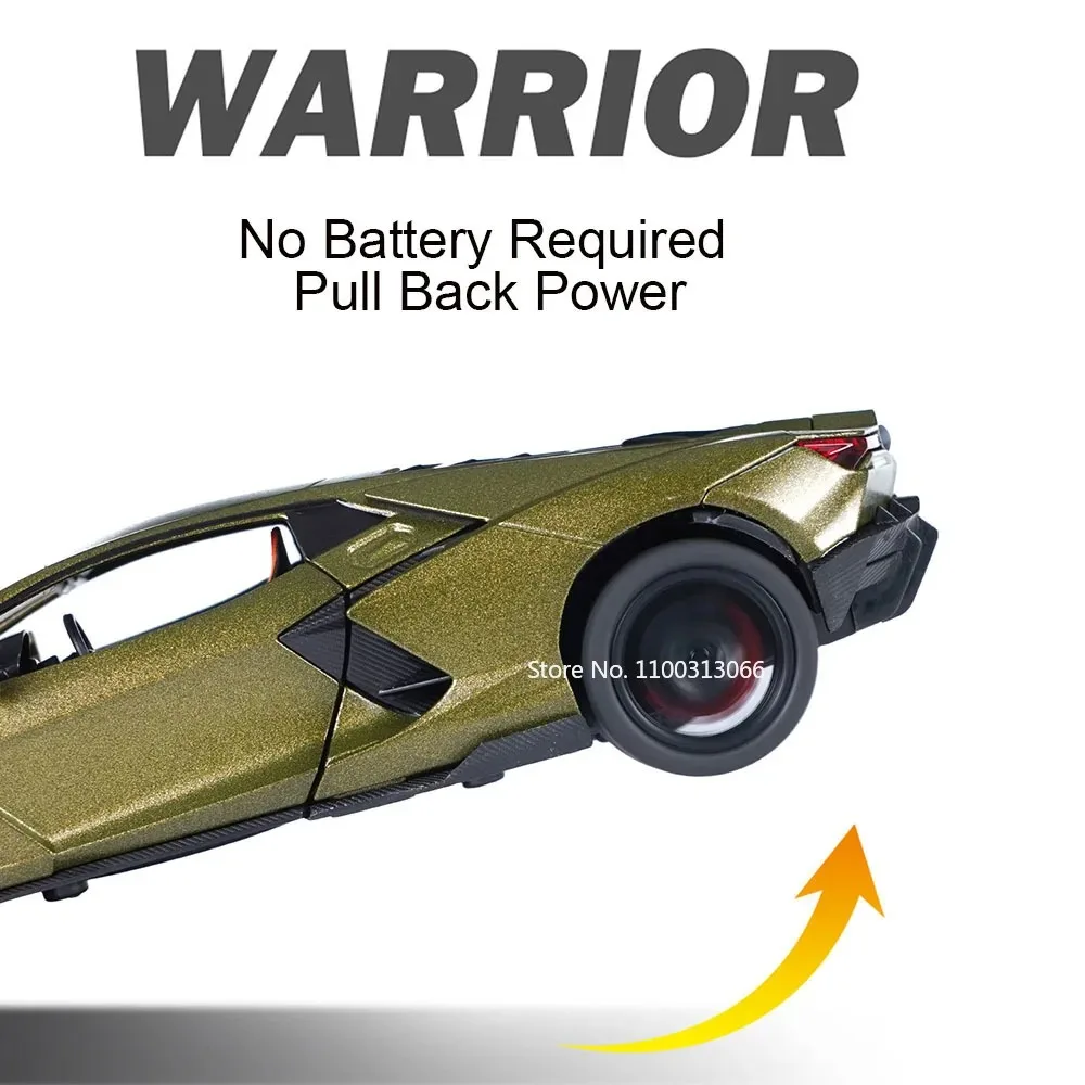 1:32 Scale Sian FKP37 Revuelto Car Model Toy Metal Diecasts Music Light Pull Back Doors Opened Supercar Models Collect Presents