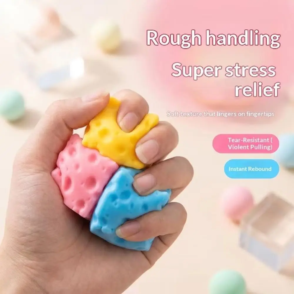 Moldable Cheese Squeezed Hand Relax Super Soft Cheese Block Squishy Comfortable Kneading Cheese Slow Rebound for Adults