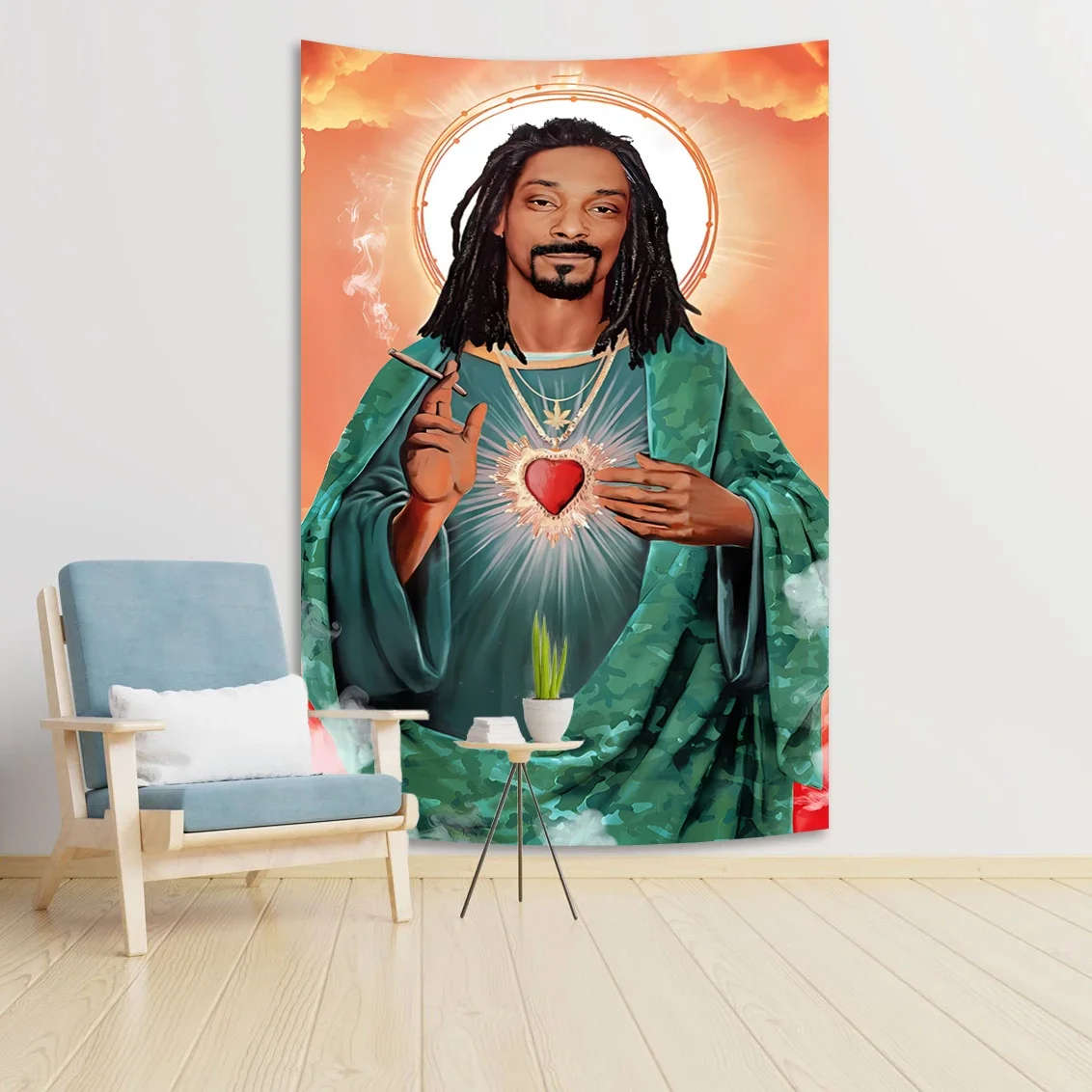 

Lce Spice Icon Jesus funny tapestry aesthetic bedroom decoration wall polyester material home background