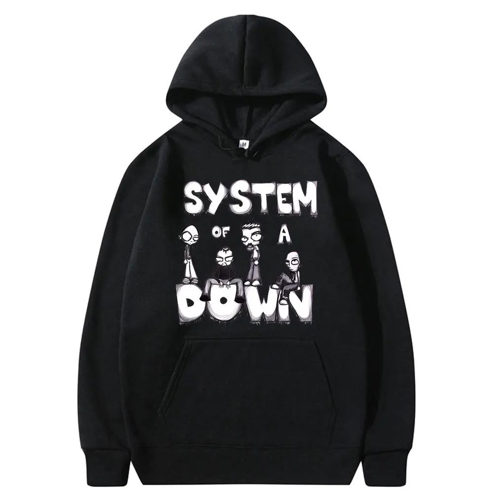 

Rock Band System of A Down Graphic Hoodie Men Women Fleece Cotton Long Sleeve Sweatshirt 90s Alternative Metal Oversized Hoodies