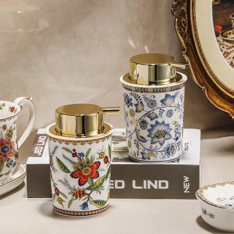 

250ML Color Pattern Ceramic Lotion Bottle Body Wash Shampoo Bottle