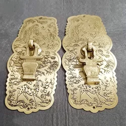 Art Style Handle Brass Cabinet Door Knobs Engraving Pattern Gold Wardrobe Cabinet Single Hole Golden Handles for Furniture