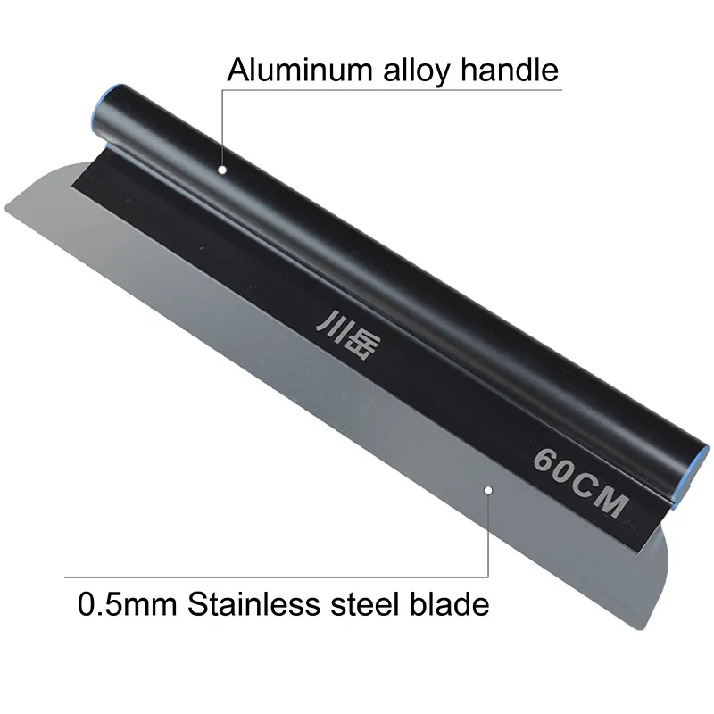 3Pcs Drywall Skimming Blade Set 25cm 40cm 60cm Stainless Steel Blade Aluminum Alloy Handle Wall Putty Scraper Plaster Smoothing