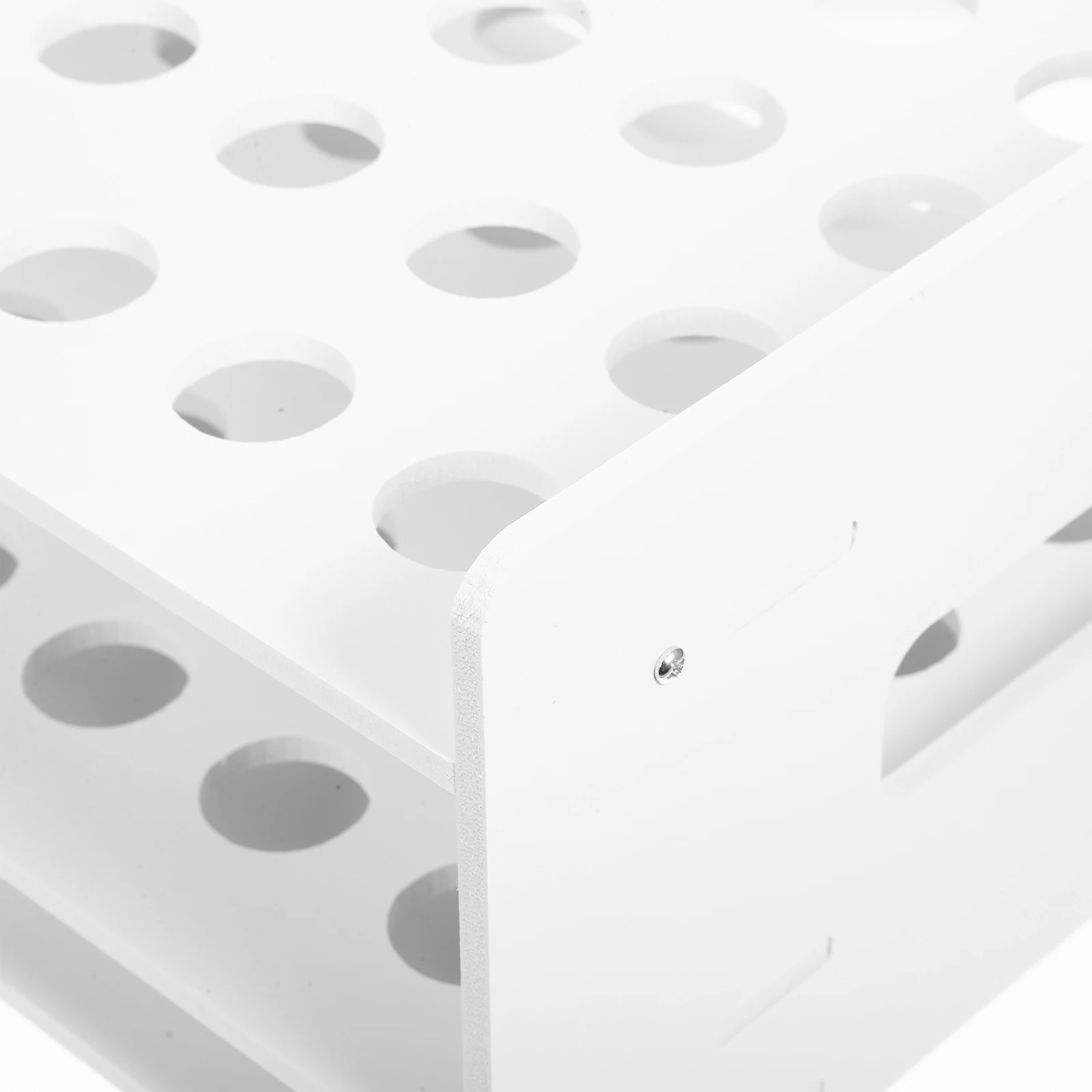 

Children's Test Tube Storage Rack Plier Organizer Desktop Clip Plastic Shelf Holder White