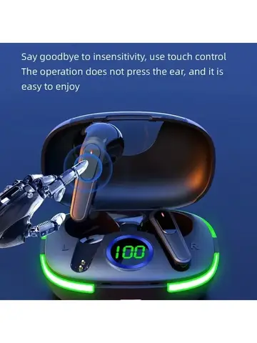 Pro80 TWS Wireless Earphones Bluetooth 5.3 Fone Headphones Sports Headset Touch Control Earbuds with Microphone for Smartphones