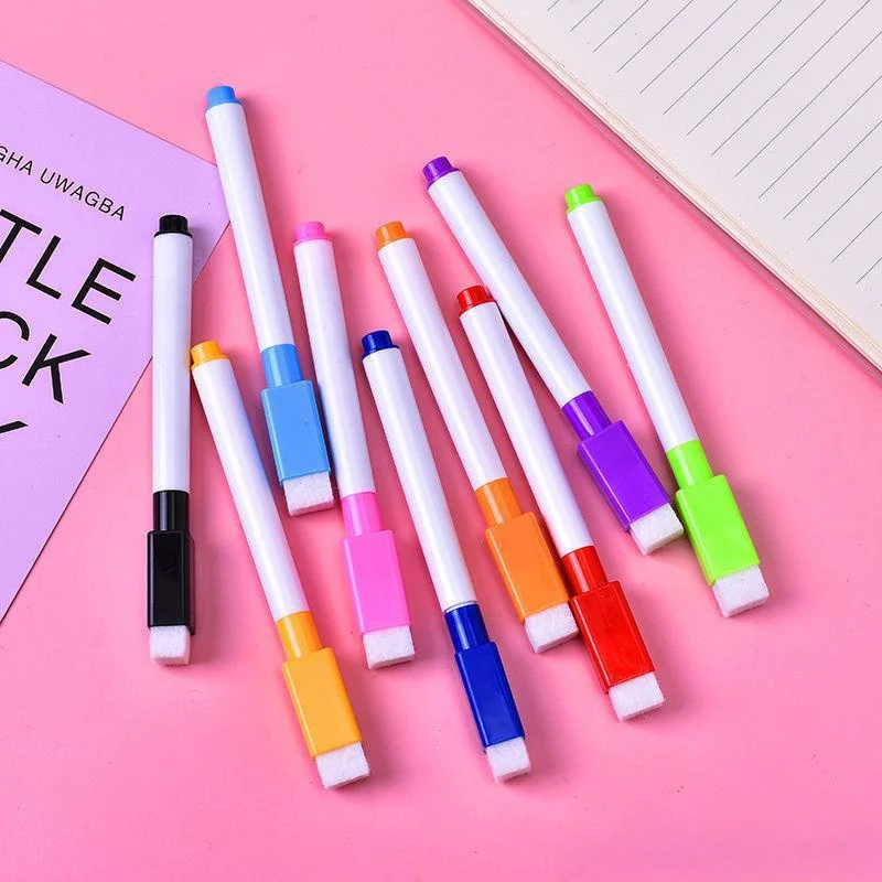 

6pcs Non magnetic whiteboard penquick drying environmentally friendly small eraser pen writing stationery whiteboard accessories