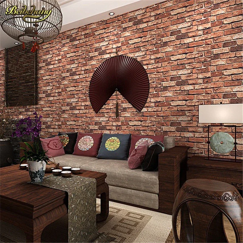 

Обои beibehang для стен, 3D-обои под старинный кирпич, рулонные обои с эффектом натурального камня, декор для дома