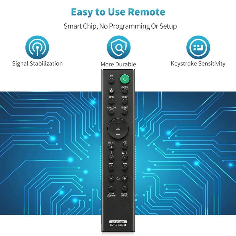 Remote Control Replacement For Sony HT-MT300 HT-MT301 SA-WMT300 SA-MT300 SA-MT301 SA-WMT301 RMT-AH301U