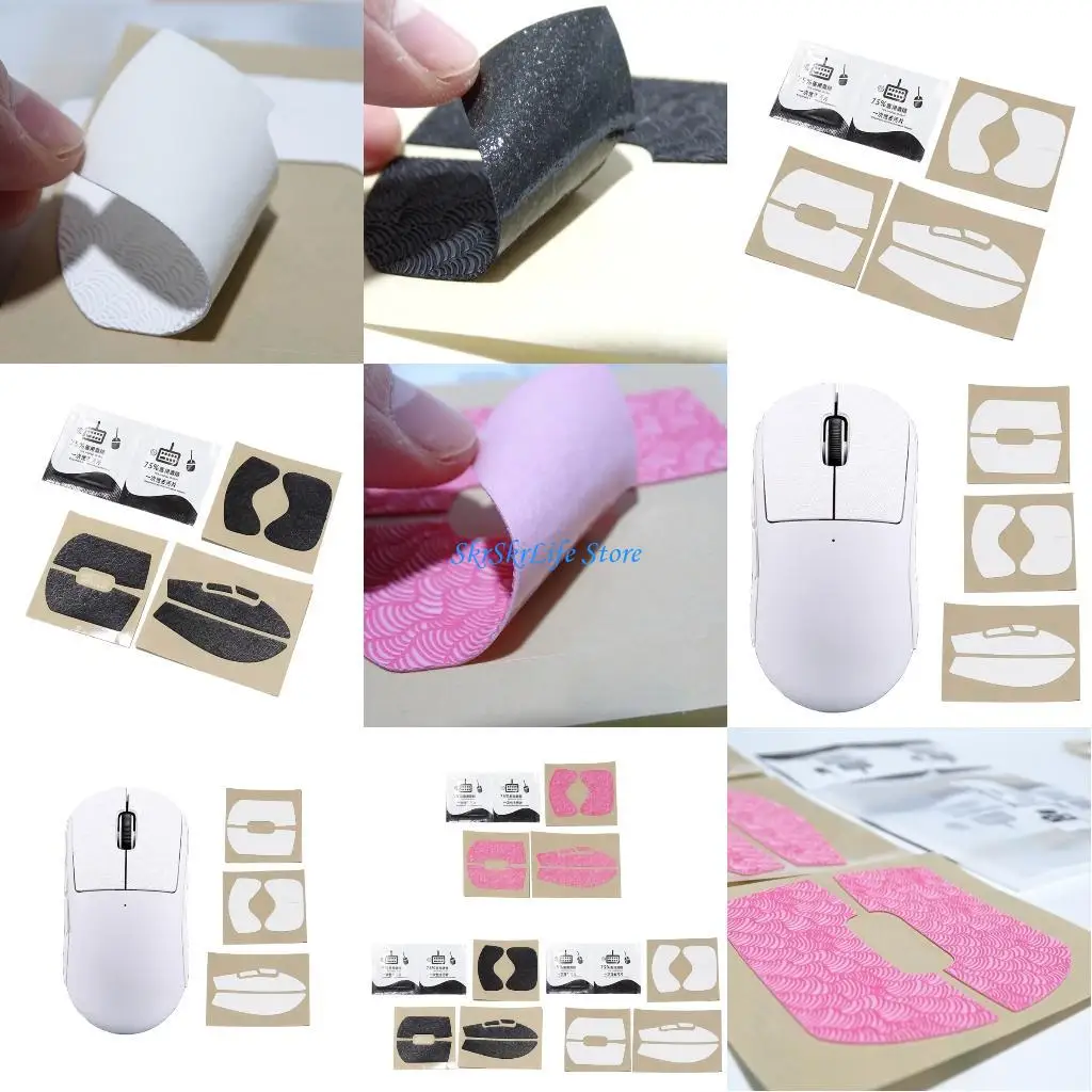 

E65E Thin Mouse Skin for GProX Superlight 2C Mouse AntiSlip Grip Tape Refineds Grip Tape