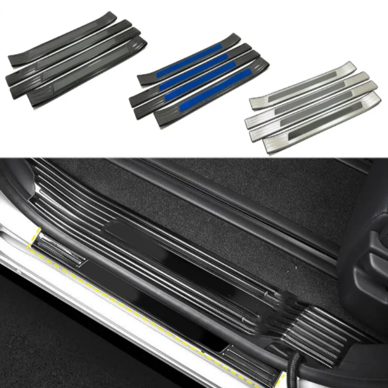 External Door Sill Scuff Plate Cover Threshold Guard Car Accessories Pedal 4PCs For Toyota Sienna 2021 2022 2023