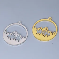 3pcs/Lot Travel Top Mountain Charm Snowy Mountain Pendant for Jewelry Making Fit Earrings Necklace DIY Crafts Supplier