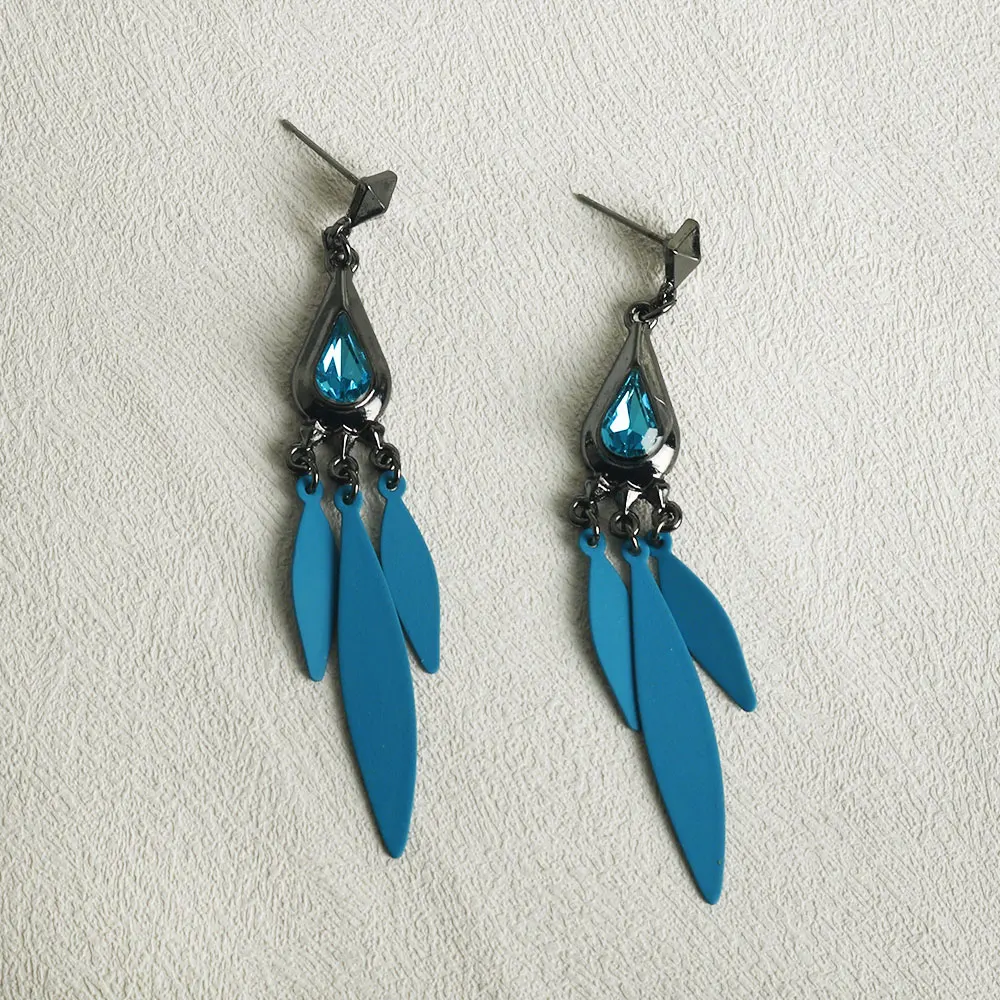 Para/gra Anime Honkai: Star Rail Awenturine Metalowe kolczyki Take Photo Props Akcesoria Kostium Cosplay Klipsy do uszu Prezenty ﻿