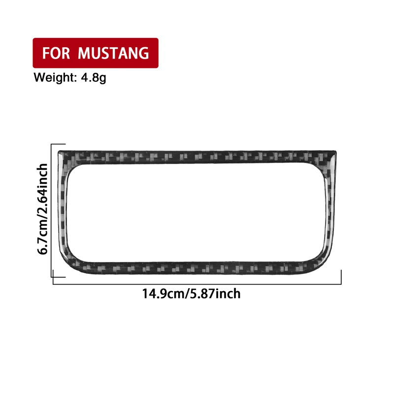 For Ford Mustang GT 2024 2025 Carbon Fiber Instrument headlight switch frame panel Car Accessories Interior Decorative Sticker