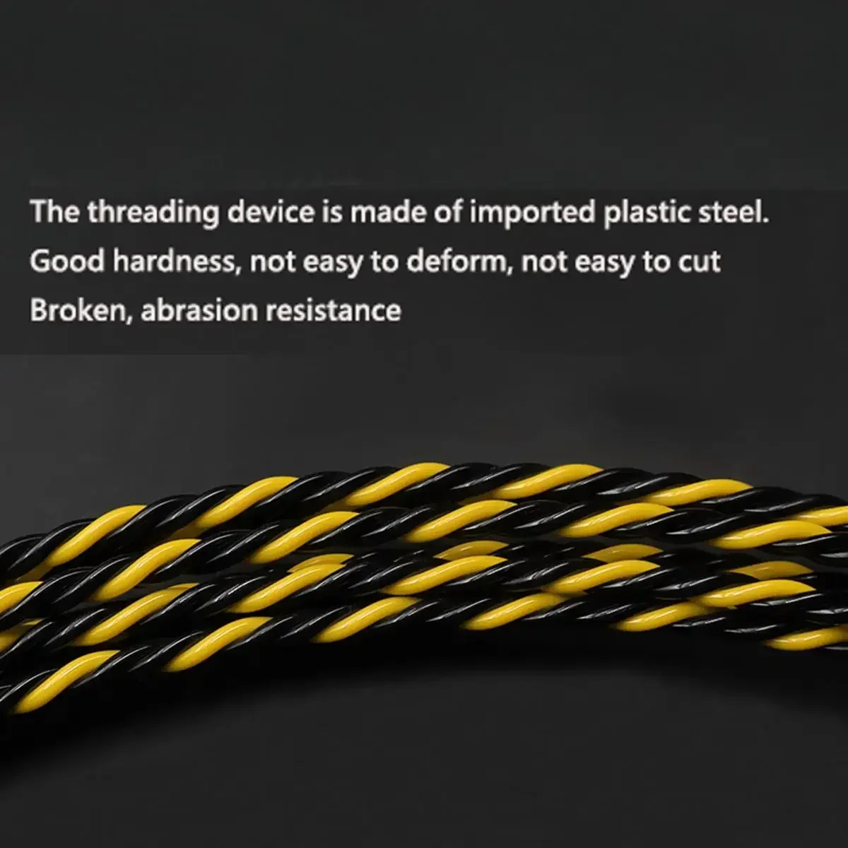 15M 5mm Cable Wire Guide Puller Conduit Snake Fish Tape Cable Rodder Tested 700KG