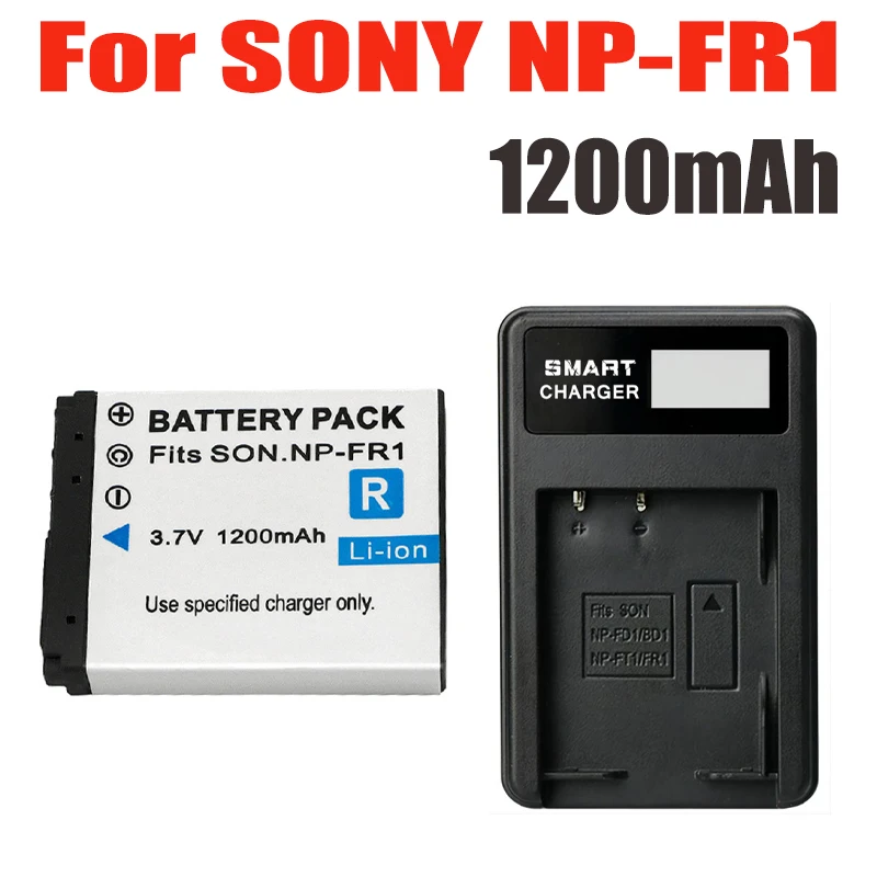 Upgrade NP-FR1 NPFR1 3.7V 1200mAh Replacement Camera Battery for Sony DSC P100 P200 P150 T30 G1 V3 T50 F88 P100L P100LJ