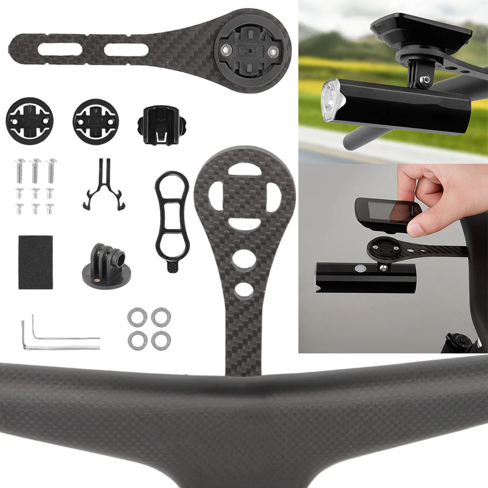 

Carbon Fiber Bicycle Computer Holder Road Bike Stopwatch Speedometer Mount Holder Handlebar Extender for Garmin