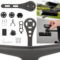 Carbon Fiber Bicycle Computer Holder Road Bike Stopwatch Speedometer Mount Holder Handlebar Extender for Garmin