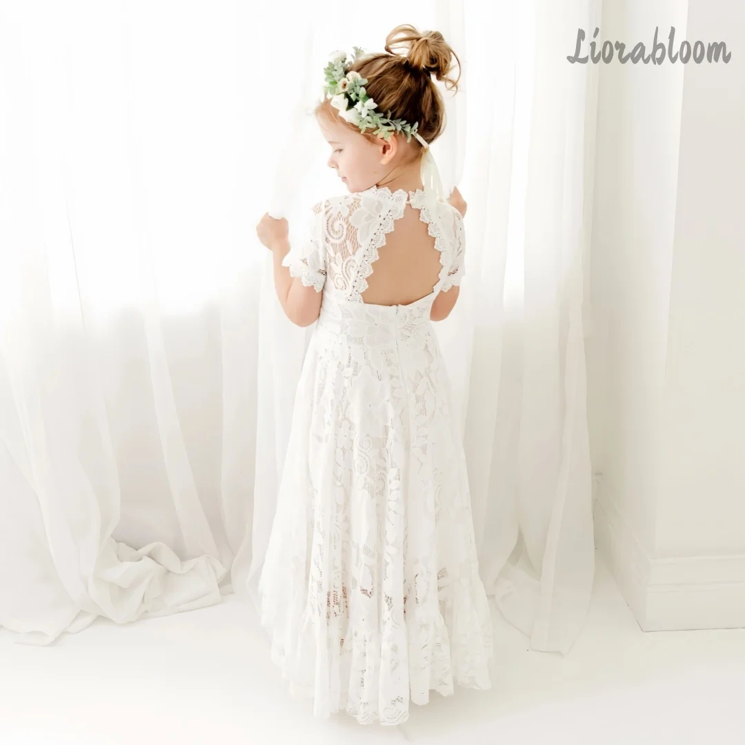 Abito Formale Personalizzato per Ragazze, Vestito Corto con Maniche a Sbuffo, Abito da Damigella, Abito da Cerimonia per Donne, Vestito da Sposa