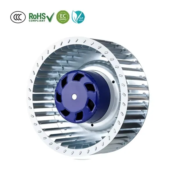 Kipas Sentrifugal Lengkung Belakang 355mm dengan Bantalan Radial, Tanpa Sikat, EC, untuk Kamar Mandi, Pemasangan di Saluran, dengan Kustomisasi OEM