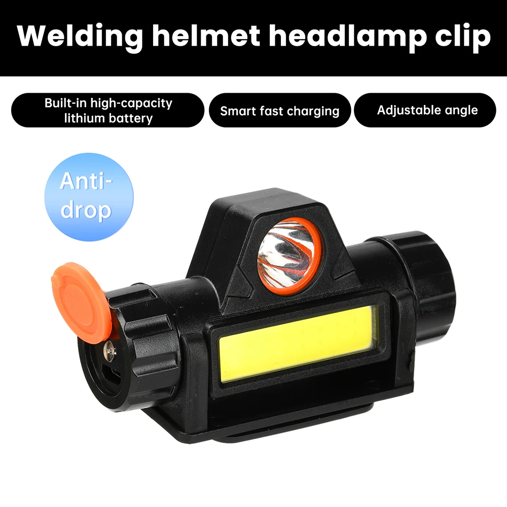 USB Charging Welding Face Cover Lamp Dual-purpose Headlight Argon Arc Welding Cap Welding Lighting Night Hiking Outdoor