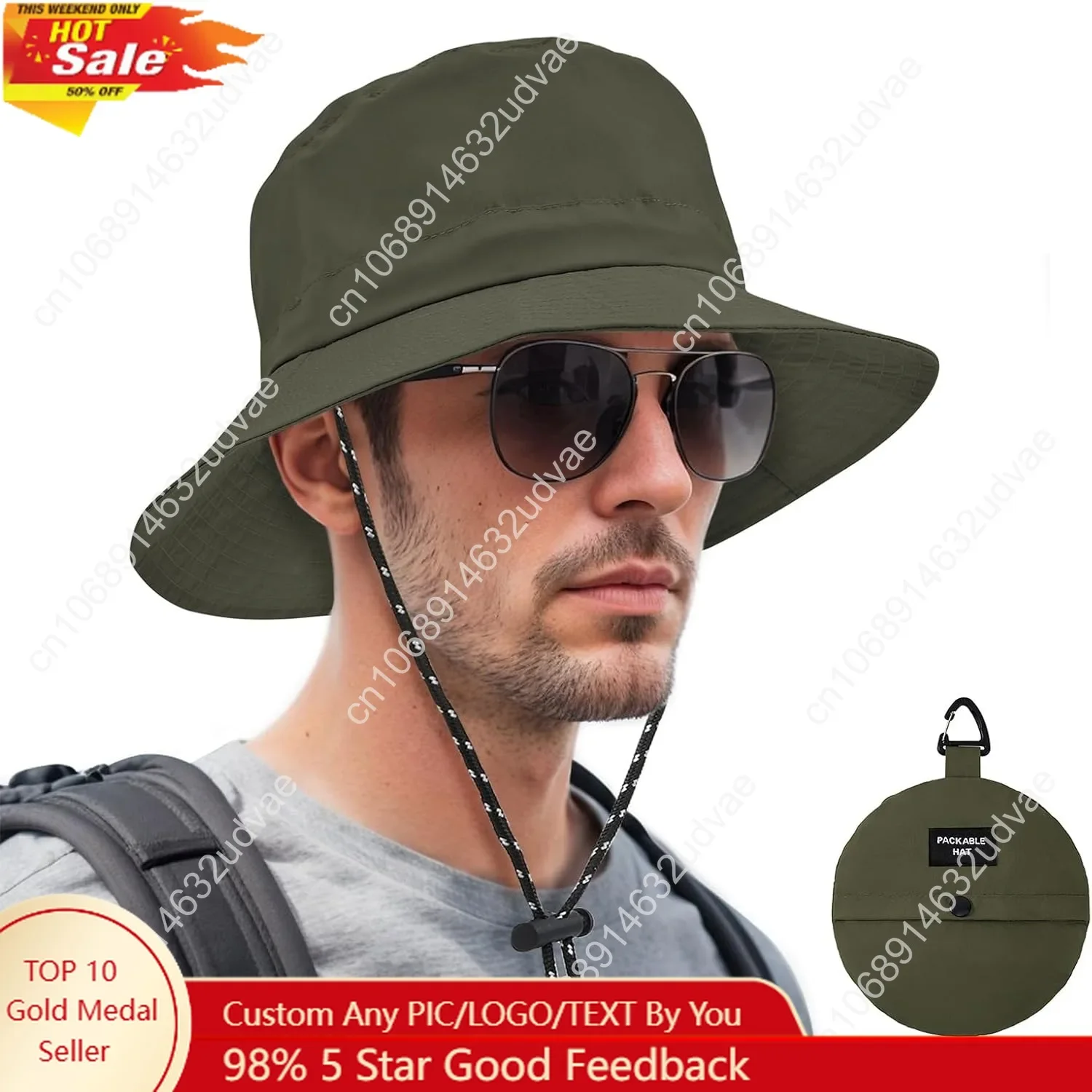 

Bucket hat for Women Men Waterproof Wide Brim Sun Hats Foldable Boonie Safari Fishing Hiking Beach Hats