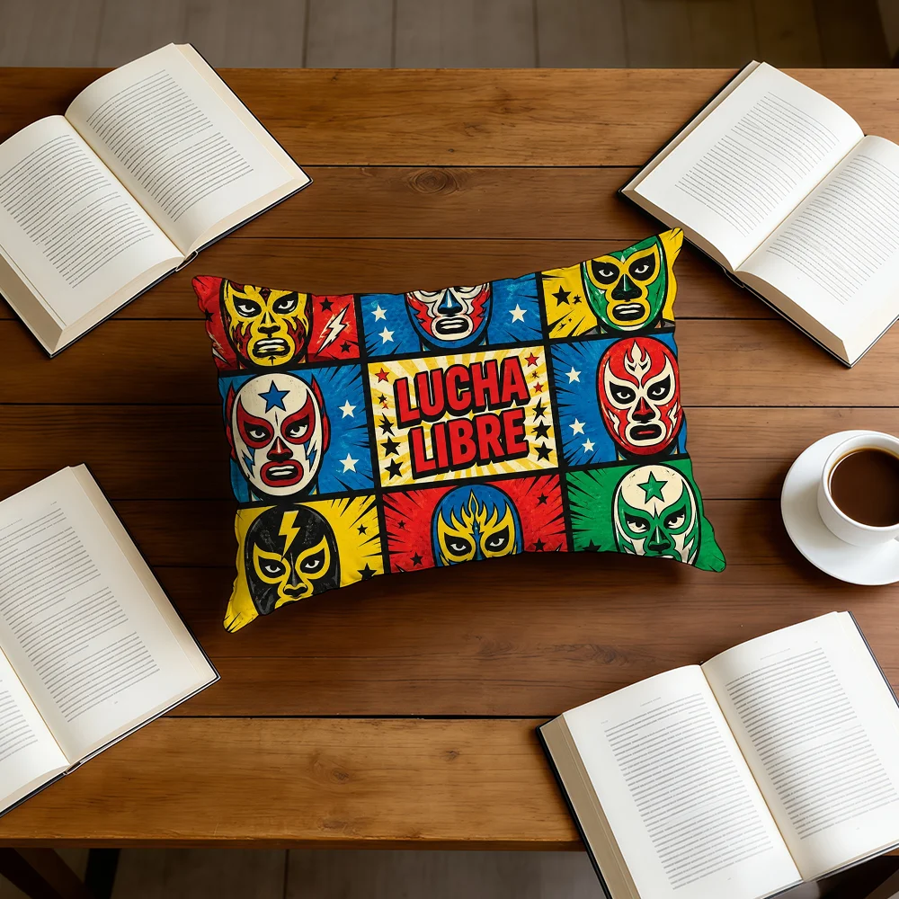 Lucha Libre Cool Fashion cushion cover Rectangle Pillow Cover Hit Product Comfortable Warm Bedding Party Gift